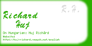 richard huj business card